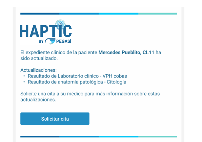 Entrega de resultados a pacientes PEGASI